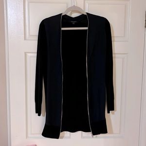 All-Saints black, zipper cardigan- wool & cupro - like new!